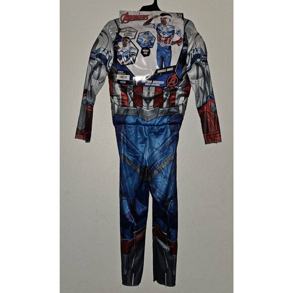 NEW Marvel Avengers Captain America Halloween Costume Boys Large 12-14 Falcon - Picture 2 of 11